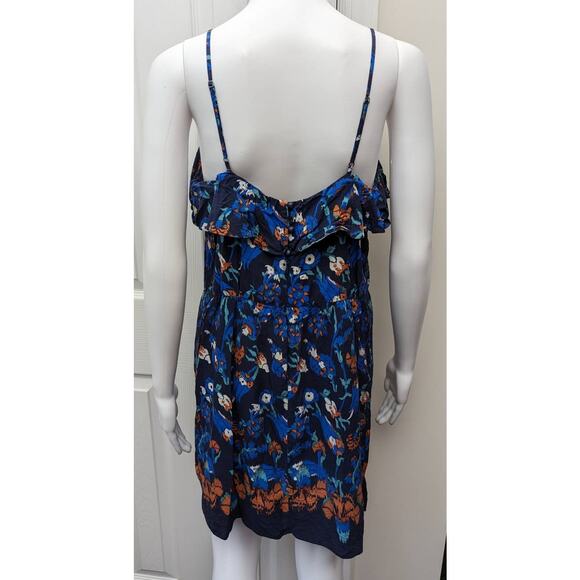 Tibi Dress Size 10 Silk Floral Ruffle Top Romcomcore Dinner Date Night Party - Picture 2 of 9